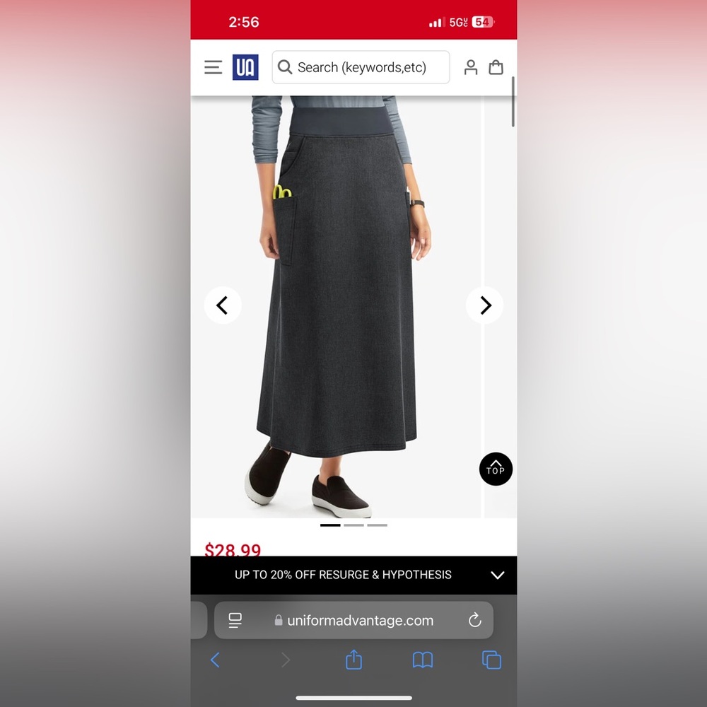 Butter Soft, Scrub Skirt, 2X